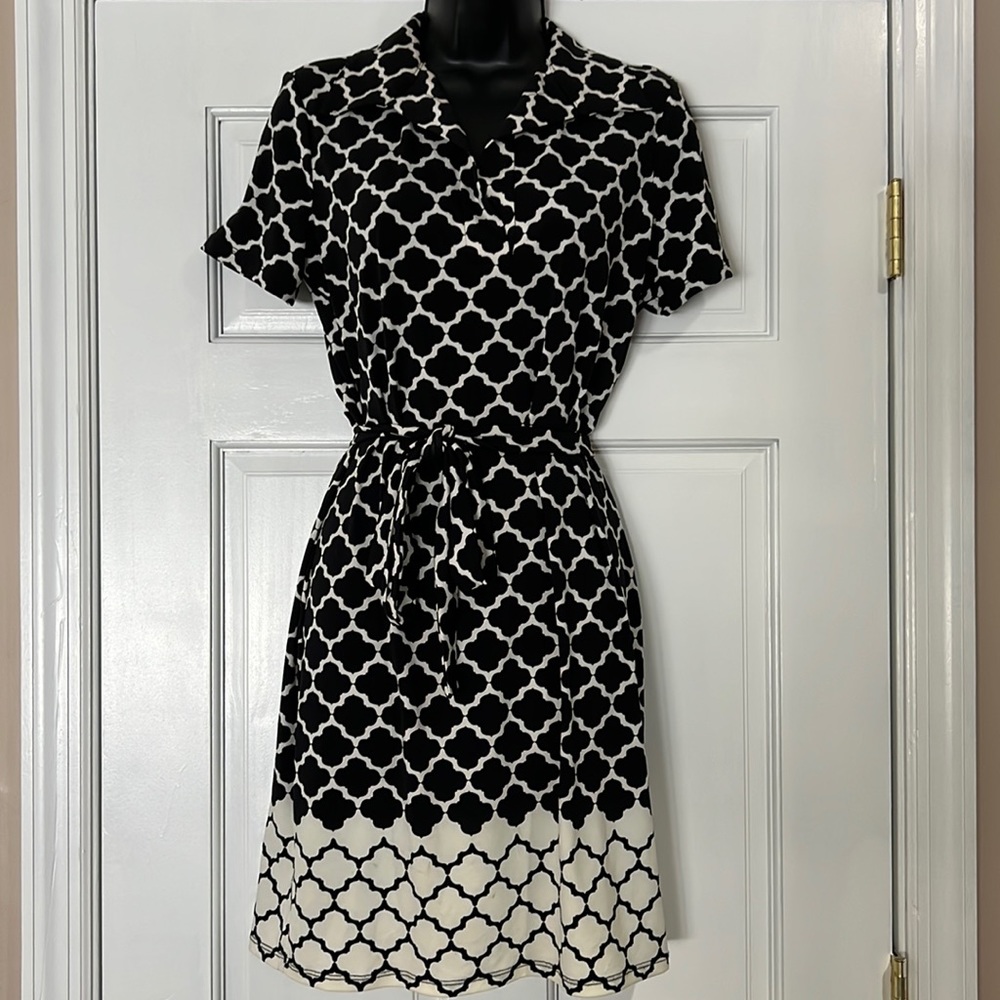 Max Studio Short Sleeve V-Neck Dress
